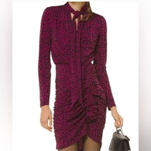 NWT Michael Kors Bodycon Tie Neck Dress